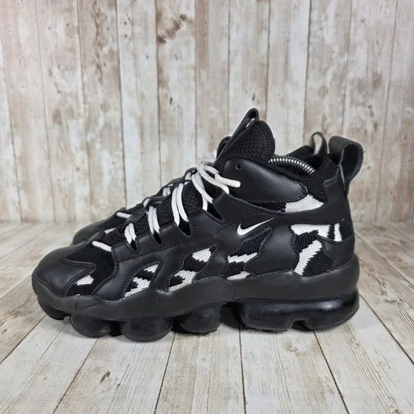 Nike Air Max More Uptempo Black Sneakers Athletic Shoes Size 8‎
